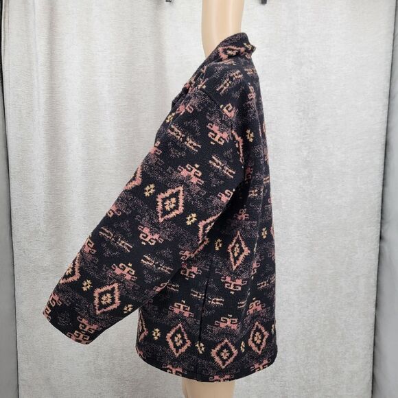 Bear Ridge Outfitters Vintage Aztec Pattern Button-Up Jacket Nobby Fleece - Picture 5 of 11